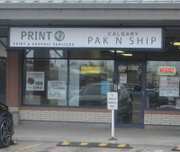 Store front for Calgary Pak N Ship