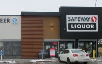 Store front for Safeway Liquor Store